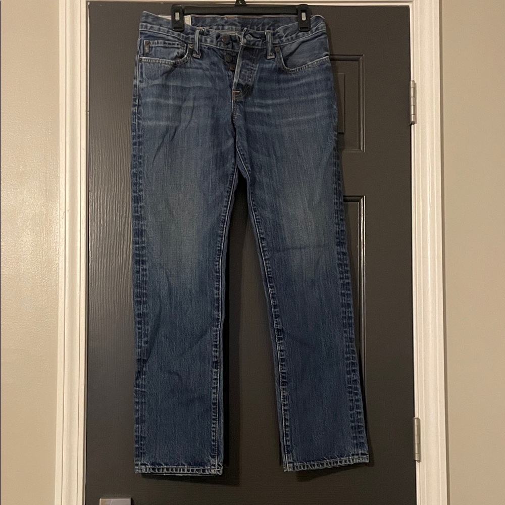 Abercrombie & Fitch Blue Slim Straight Jeans 30x30